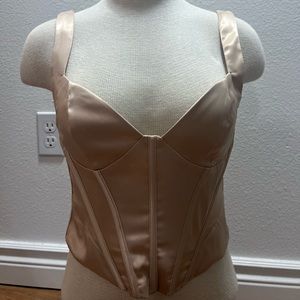 champagne corset top